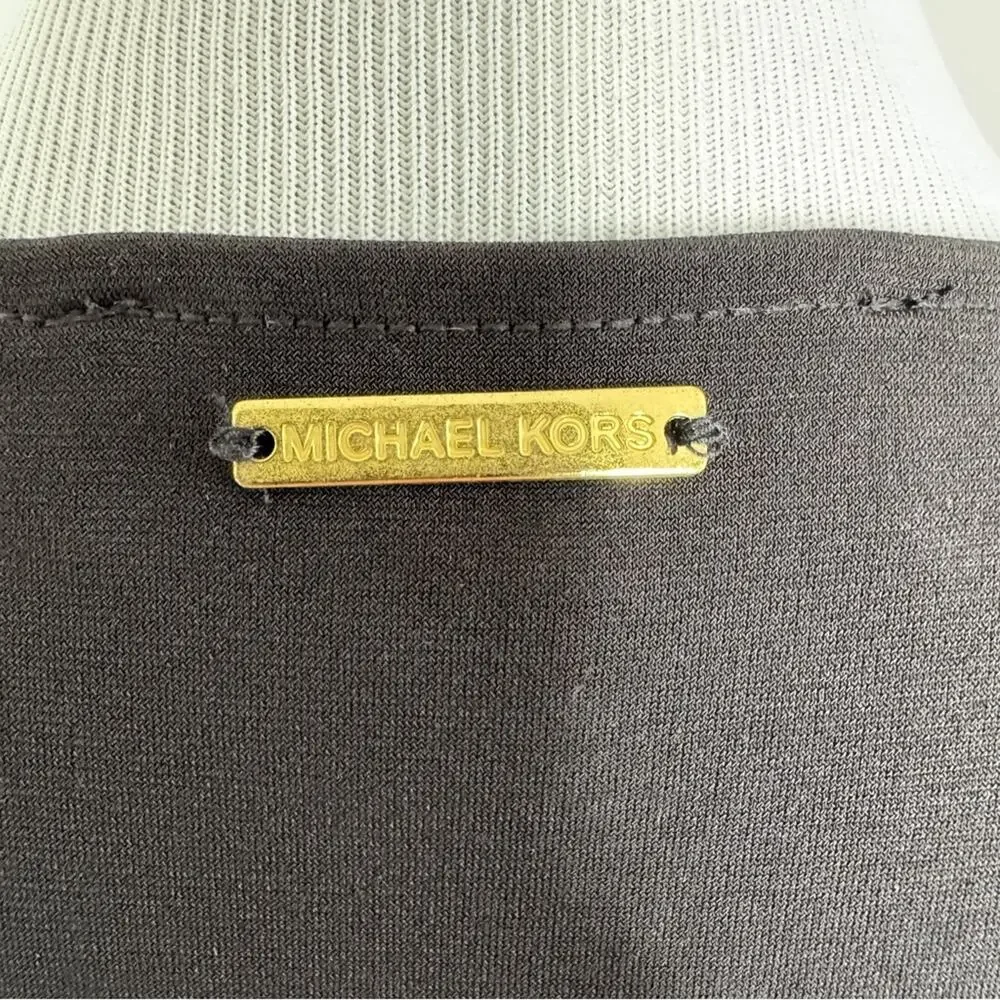 Michael Kors Black Long/Roll Tab Sleeve Dress Sz XL